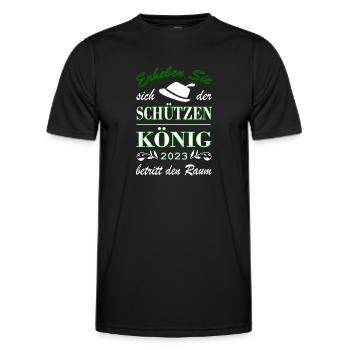 Schützenkönig 2023 - Männer Funktions-T-Shirt - Schwarz - Vorne - AI Model Male 178 dark (178cm)