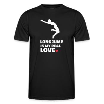 Ich Liebe Weitsprung - Männer Funktions-T-Shirt - Schwarz - Vorne - AI Model Male 178 dark (178cm)