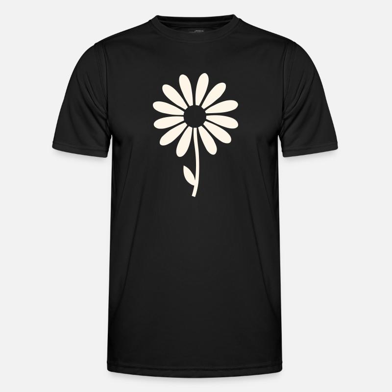 Gänseblümchen-Blüte - Männer Funktions-T-Shirt - Schwarz