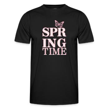 Spring Time - Spring is here! - Men's Functional T-Shirt - black - Front - AI Model Male 178 dark (178cm)