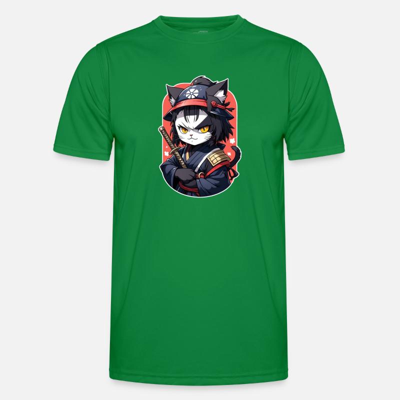 chat ninja - chaton samourai T-shirt sport Homme