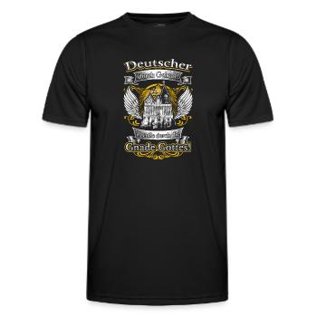 Stolzer Preuße – Heimat und Tradition durch Gott - Männer Funktions-T-Shirt - Schwarz - Vorne - AI Model Male 178 dark (178cm)