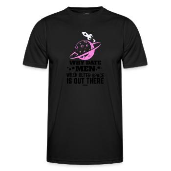 Woman Astronaut Space Science - Men's Functional T-Shirt - black - Front - AI Model Male 178 dark (178cm)