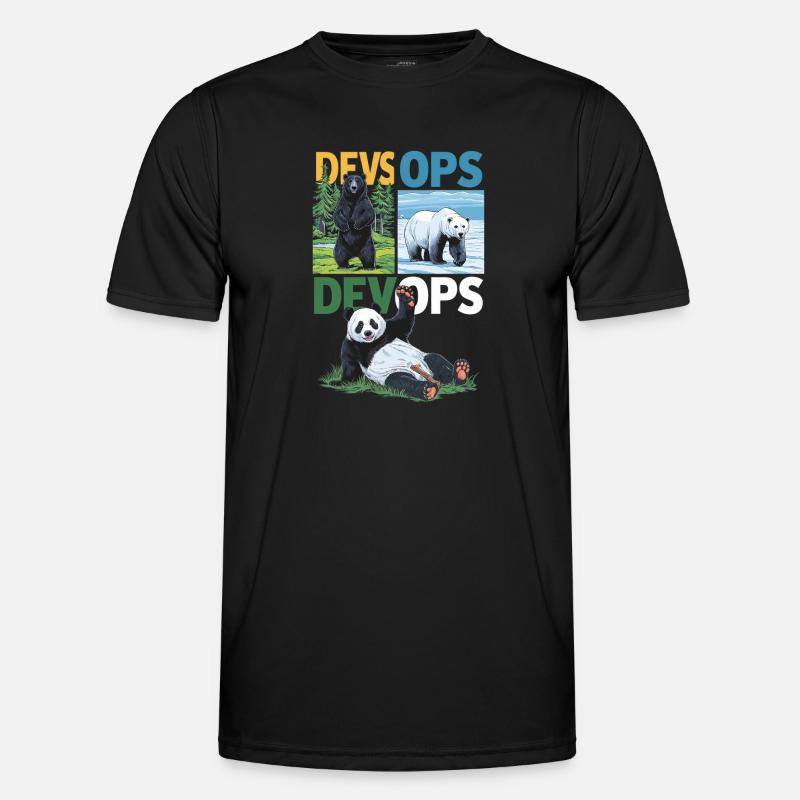Devops - Männer Funktions-T-Shirt - Schwarz