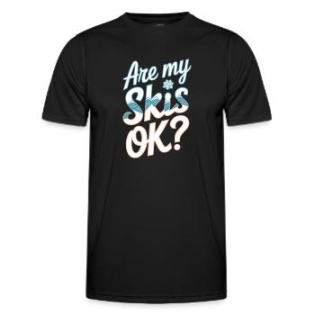 Are My Skis Ok 12 - Männer Funktions-T-Shirt - Schwarz - Vorne - AI Model Male 178 dark (178cm)