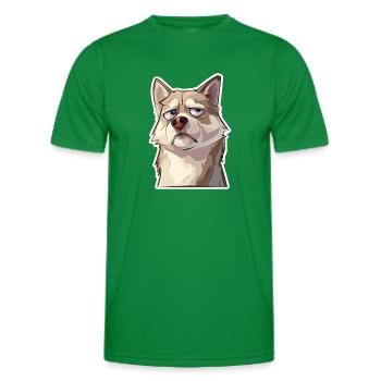 le Husky - T-shirt sport Homme - vert - Devant - AI Model Male 178 dark (178cm)