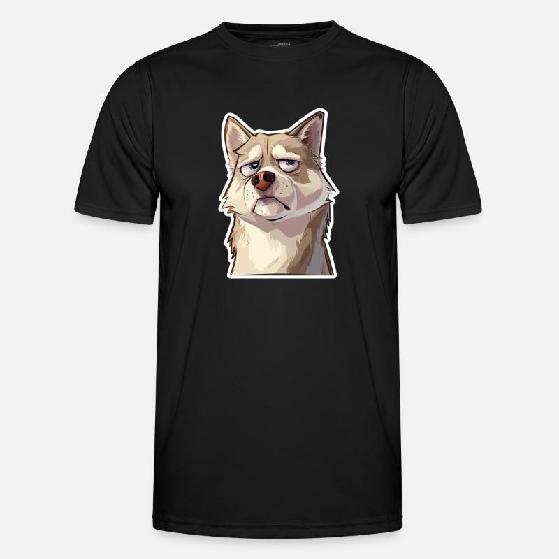 Grumpy the Husky - Men's Functional T-Shirt - black