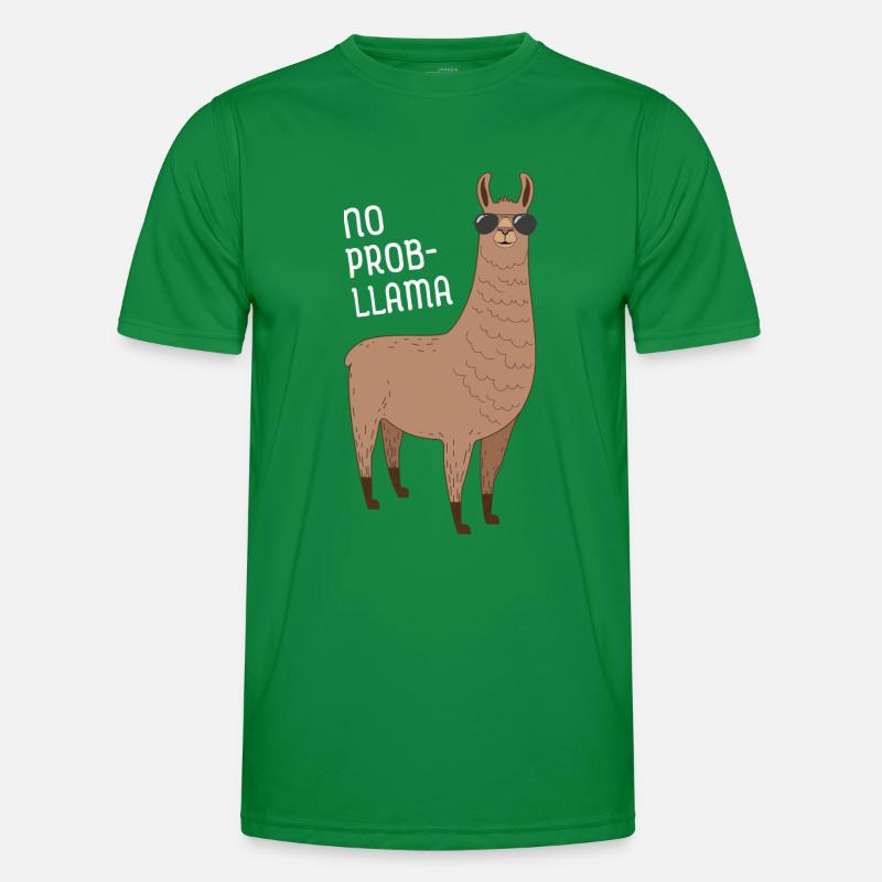 No Prob- Llama Männer Funktions-T-Shirt