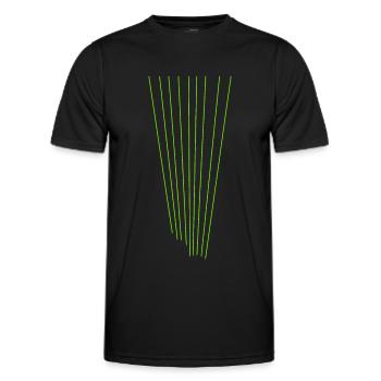 Laser - Männer Funktions-T-Shirt - Schwarz - Vorne - AI Model Male 178 dark (178cm)