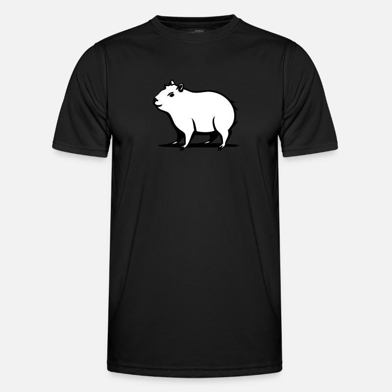 A cute capybara in a cartoon stem Men's Functional T-Shirt