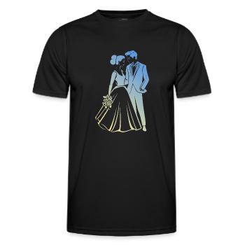Marié Jeunes mariés - T-shirt sport Homme - noir - Devant - AI Model Male 178 dark (178cm)