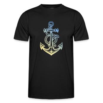 Anchor Harbour - Men's Functional T-Shirt - black - Front - AI Model Male 178 dark (178cm)