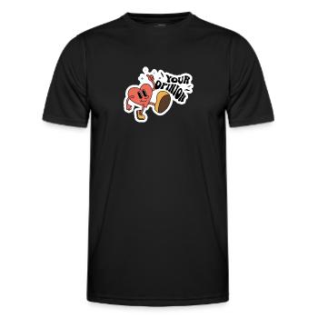 Heart Your Opinion - Men's Functional T-Shirt - black - Front - AI Model Male 178 dark (178cm)