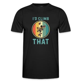 Bouldering Climbing Sports Gym Wall - Men's Functional T-Shirt - black - Front - AI Model Male 178 dark (178cm)