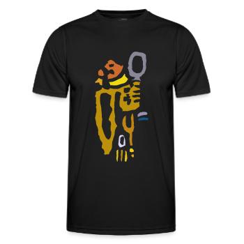 Kunst - Männer Funktions-T-Shirt - Schwarz - Vorne - AI Model Male 178 dark (178cm)