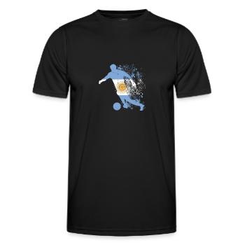 Équipe nationale d’Argentine Coupe du monde - T-shirt sport Homme - noir - Devant - AI Model Male 178 dark (178cm)