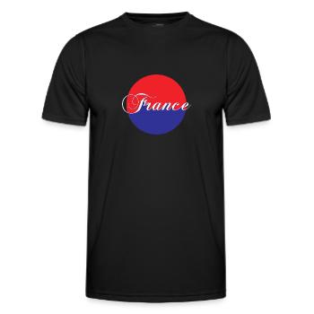 France - Men's Functional T-Shirt - black - Front - AI Model Male 178 dark (178cm)