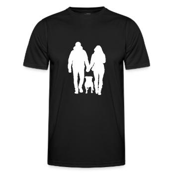 Paar mit Stafford - Männer Funktions-T-Shirt - Schwarz - Vorne - AI Model Male 178 dark (178cm)