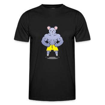Muscular mouse - Men's Functional T-Shirt - black - Front - AI Model Male 178 dark (178cm)