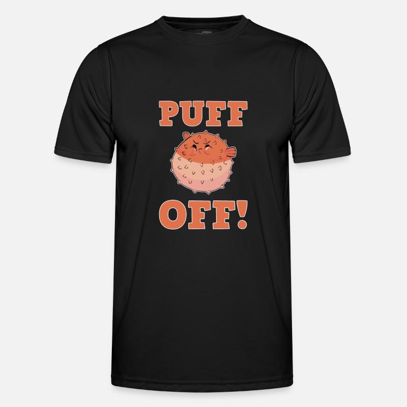 Kugelfisch - Männer Funktions-T-Shirt - Schwarz