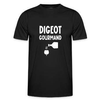 digeot gourmand - T-shirt sport Homme - noir - Devant - AI Model Male 178 dark (178cm)