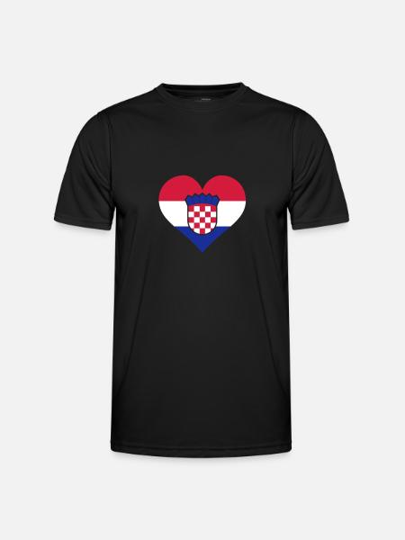 kroatien herz - Men's Functional T-Shirt - black