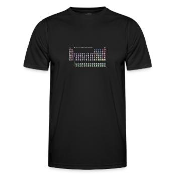 Tableau périodique - T-shirt sport Homme - noir - Devant - AI Model Male 178 dark (178cm)