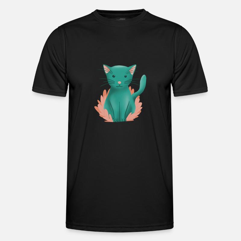 Chat chaton mignon et nature T-shirt sport Homme