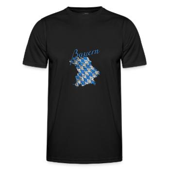 Bayern - Männer Funktions-T-Shirt - Schwarz - Vorne - AI Model Male 178 dark (178cm)