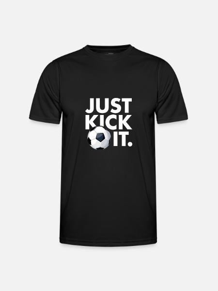 Einfach kick it - Männer Funktions-T-Shirt - Schwarz