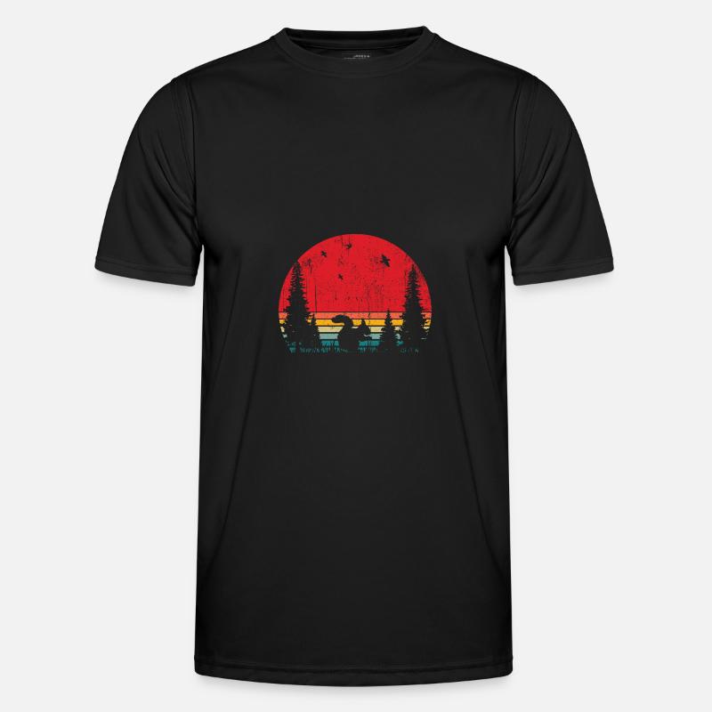 Tier im Wald Eichhörnchen - Männer Funktions-T-Shirt - Schwarz