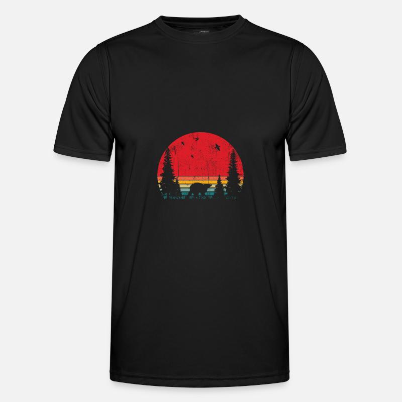 Tier im Wald Waschbär Männer Funktions-T-Shirt