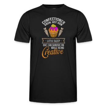 Pastry chef baking tarts - Men's Functional T-Shirt - black - Front - AI Model Male 178 dark (178cm)