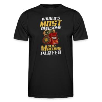 Slot Machine Slot Machine - Men's Functional T-Shirt - black - Front - AI Model Male 178 dark (178cm)