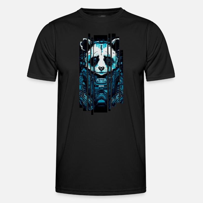Cyber-Panda Männer Funktions-T-Shirt