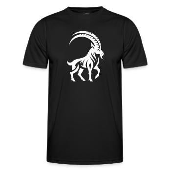 Sternzeichen Steinbock Tattoo - Männer Funktions-T-Shirt - Schwarz - Vorne - AI Model Male 178 dark (178cm)