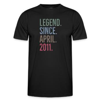 Legend Since April 2011 - Men's Functional T-Shirt - black - Front - AI Model Male 178 dark (178cm)