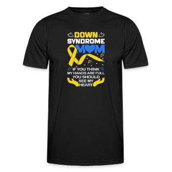 Down Syndrome Mom Down Syndrome Awareness - Männer Funktions-T-Shirt - Schwarz - Vorne - AI Model Male 178 dark (178cm)