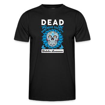 Dead Pancreas Society Diabetes Awareness T1D - T-shirt sport Homme - noir - Devant - AI Model Male 178 dark (178cm)