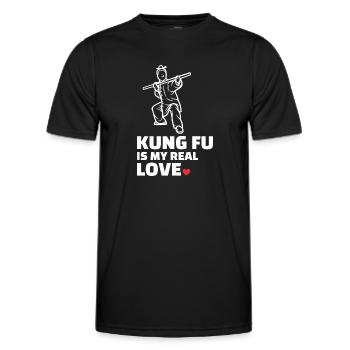 I love Kung Fu - Men's Functional T-Shirt - black - Front - AI Model Male 178 dark (178cm)