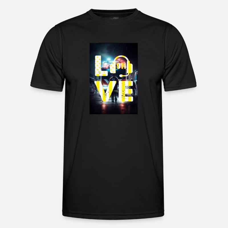 Liebe Notfall-Disponenten Männer Funktions-T-Shirt