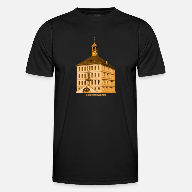 Bischofswerda Rathaus Oberlausitz Sachsen Männer Funktions-T-Shirt