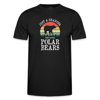 Juste un grand-père qui aime les ours polaires - T-shirt sport Homme - noir - Devant - AI Model Male 178 dark (178cm)