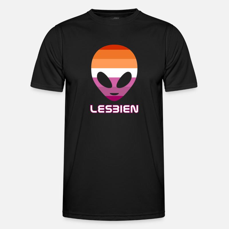 Lesbisch aka lesbisch außerirdisch 2023 Männer Funktions-T-Shirt