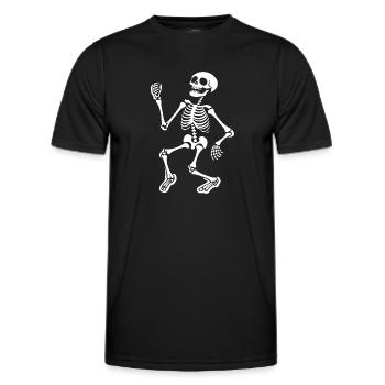 Skeleton Costume Bones Halloween Horror - Men's Functional T-Shirt - black - Front - AI Model Male 178 dark (178cm)
