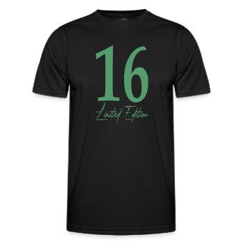 16e idée de cadeau d’anniversaire seize - T-shirt sport Homme - noir - Devant - AI Model Male 178 dark (178cm)
