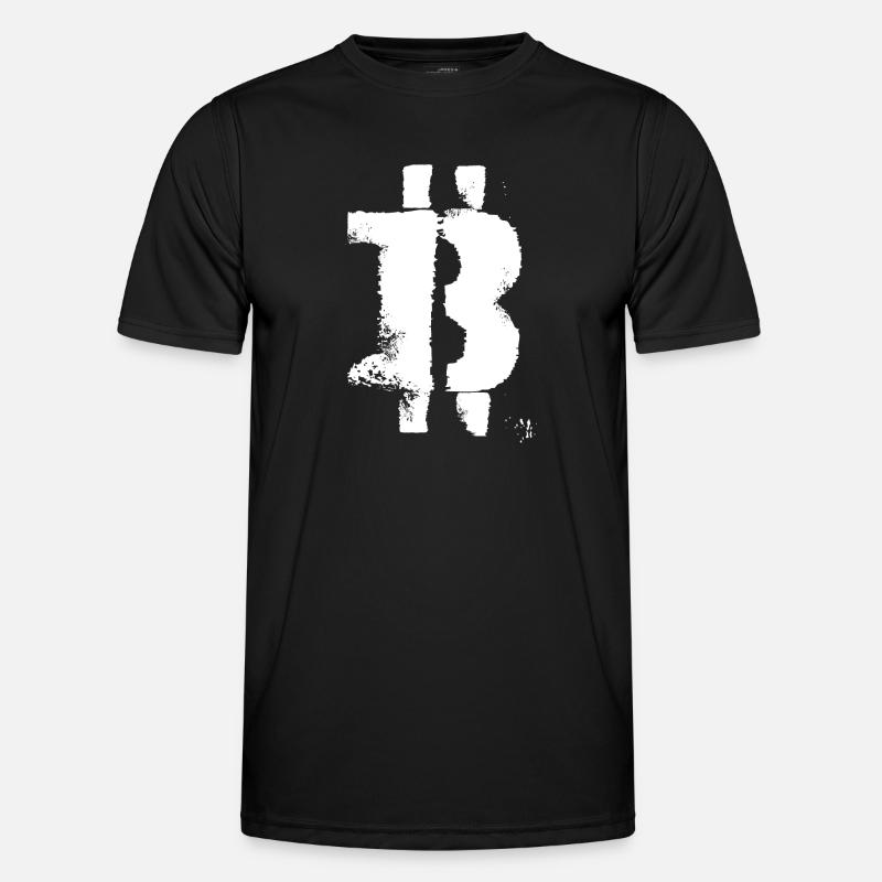 B For Bitcoin White - Men's Functional T-Shirt - black