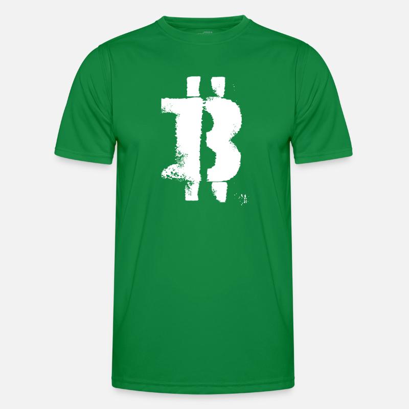 B comme Bitcoin Blanc T-shirt sport Homme