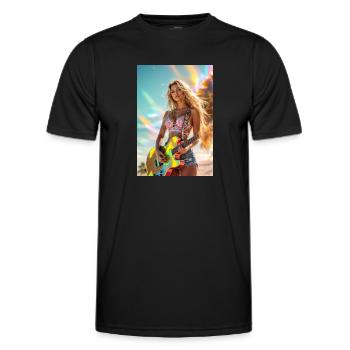Luna Sunshine - Männer Funktions-T-Shirt - Schwarz - Vorne - AI Model Male 178 dark (178cm)