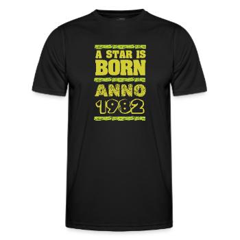 1982 - T-shirt sport Homme - noir - Devant - AI Model Male 178 dark (178cm)